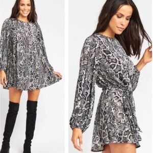 Show Me Your MuMu Viper Snakeskin Gellar Mini Dress